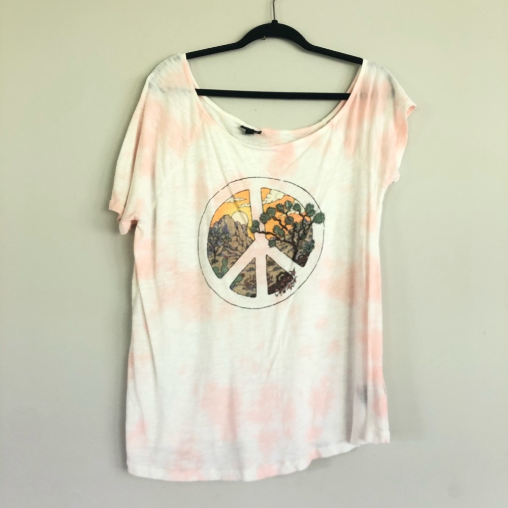 TORRID Peace Sign Off Shoulder Top | Size 00